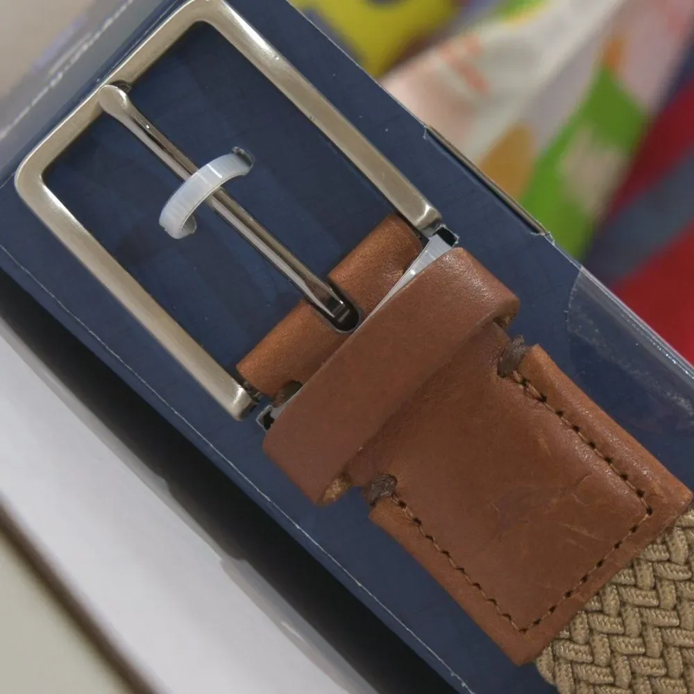 Tommy Bahama Men's Stretch Braided ‎ TAN Belt